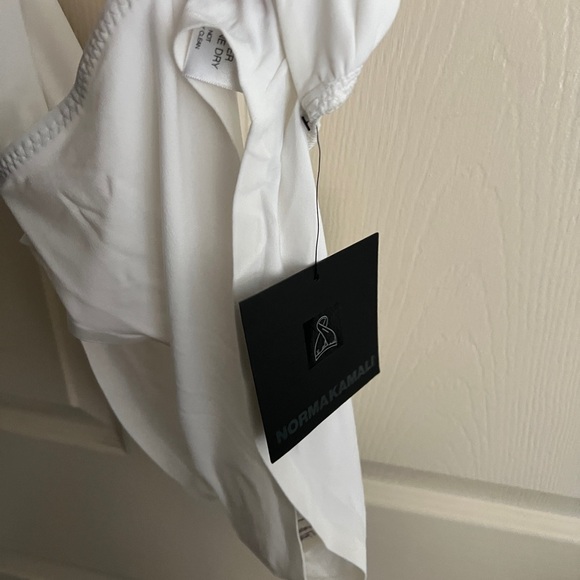 NWT Norma Kamali Cross Halter Bodysuit - Snow White - Picture 5 of 6